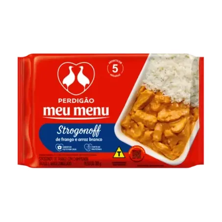 STROGONOFF FRANGO PERDIGAO E ARROZ BRANCO 300G