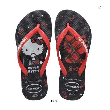 SANDALIA HAVAIANAS KIDS HELLO KITTY PRETO N°39-40