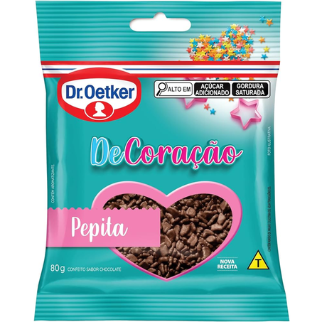 Chocolate granulado dr oetker de coração pepita 80g