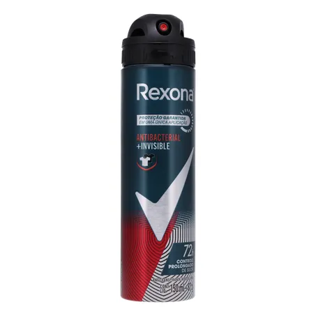 DESODORANTE AEROSSOL REXONA MEN ANTIBACTERIAL INVISIBLE 150ML 360-34