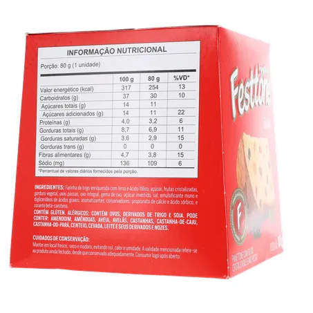 Panettone festtone mini frutas cx 80g 360-11