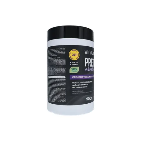 Creme de Tratamento + Creme de Pentear Vinilady Preto Absoluto Pote 900gr 360-30