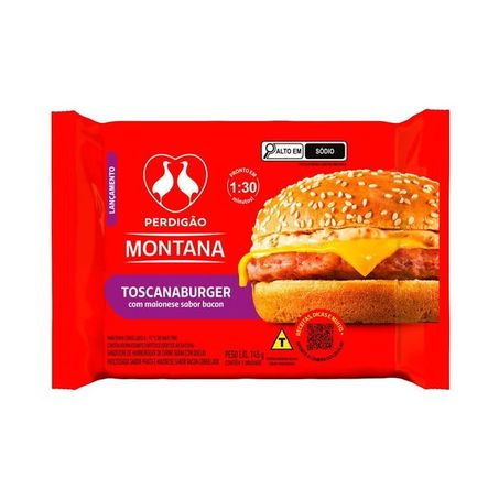 Sanduiche Perdigão Montana Toscana Burguer 145g 
 