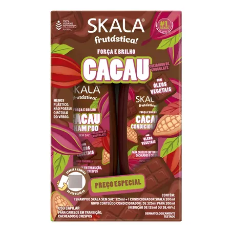 Kit skala sh+cond frutastica creme cacau 325ml