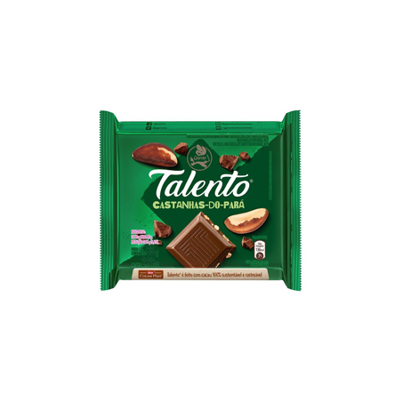 Chocolate Barra Garoto Talento Castanha do Para 85g