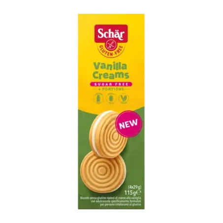 BISCOITO VANILLA CREAMS SEM GLÚTEN 115 G - SCHÄR