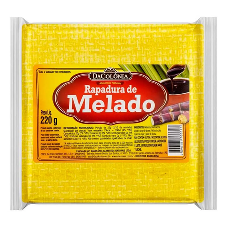 RAPADURA COM MELADO DA COLÔNIA 220G