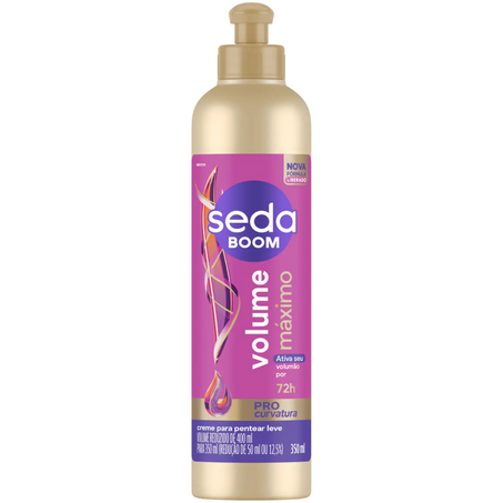 Creme pentear seda boom 350ml volume maximo