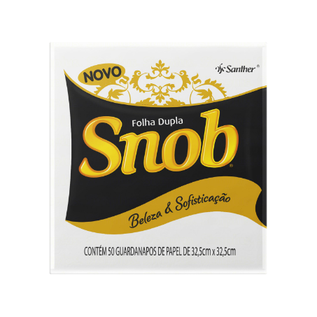 Guardanapo de papel folha dupla snob 32,5cm x 32,5cm
