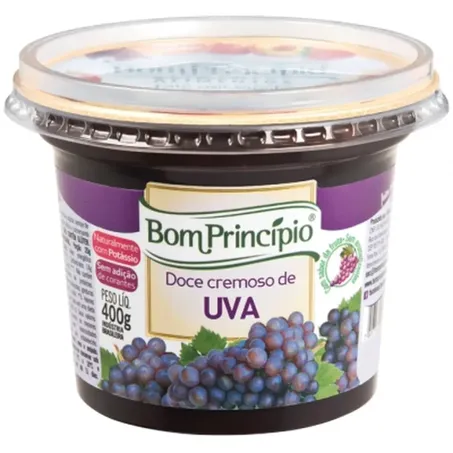 Doce de Uva Cremoso Bom Princípio Pote 400gr