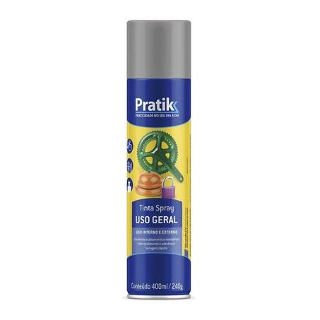 Tinta Pratik Spray Alumínio Para Rodas 400ml