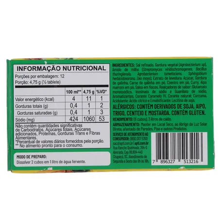 Caldo em Cubos Apti Galinha Caixa com 6un - 57gr 360-2