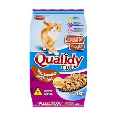 RACAO QUALIDY PREM GATOS ADULT 1KG CARNE