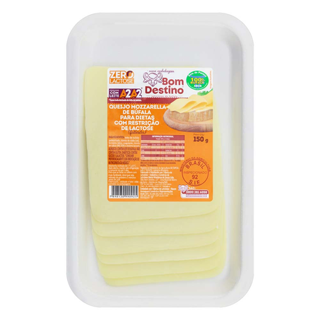 Queijo Bom Destino Mozzarela Bufala Sem Lactose Fatiado 150G