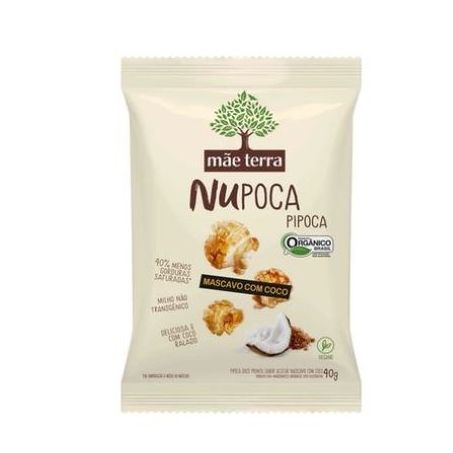 PIPOCA MÃE TERRA ORGÂNICA NUPOCA MASCAVO/COCO 40G