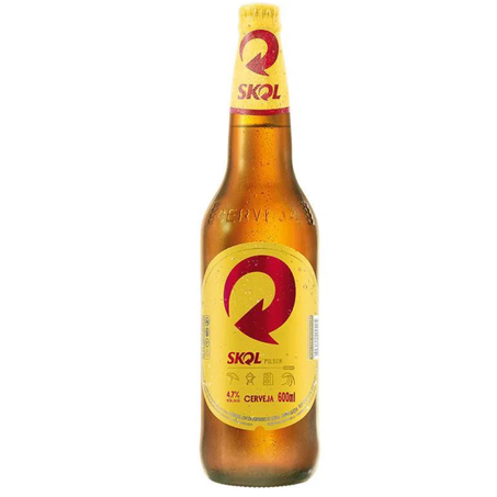 Cerveja garrafa 600ml skol