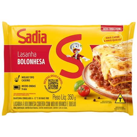LASANHA BOLONHESA SADIA 600G