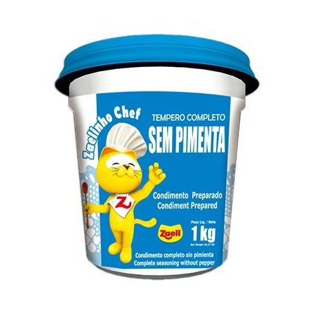 Tempero Pronto Zaeli Completo Sem Pimenta Embalagem 1KG