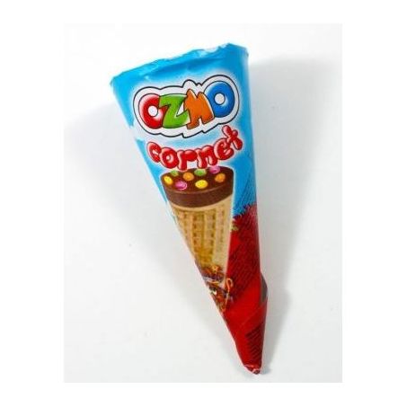 Wafer cornet chocolate com avelã ozmo 25g