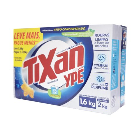 LAVA ROUPAS TIXAN YPE PRIMAVERA GRÁTIS 80G 1,6KG  360-5