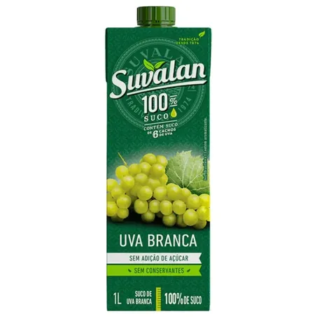 SUCO DE UVA BRANCA 1L - SUVALAN