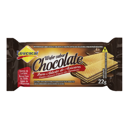 Wafer lowcucar chocolate zero 22g