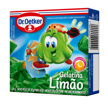 Gelatina Dr Oetker Sabor Limão Caixa 20gr