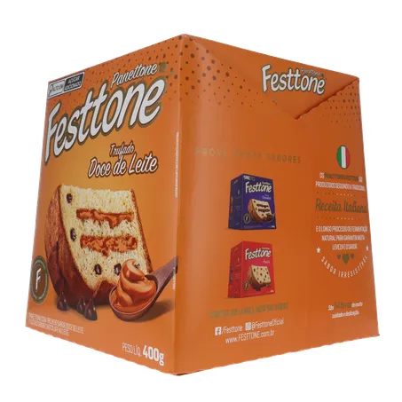 Panettone Festtone Trufado Doce De Leite 400G 360-23