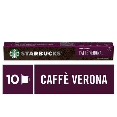Café starbucks® caffé verona - nespresso (torra escura) em cápsulas - 10ud