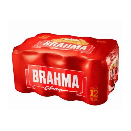 Cerveja Brahma Original Lata 350ml - Pacote com 12un - 4.2lt