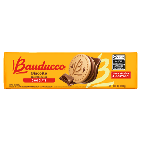 Biscoito Doce Recheado Bauducco Choco Pacote 140G
