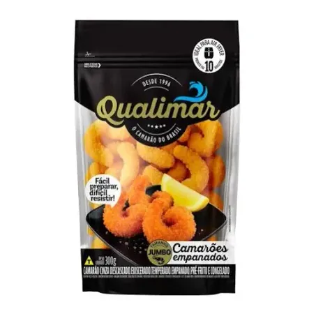 CAMARÃO QUALIMAR CONGELADO EMPANADO JUMBO 300G