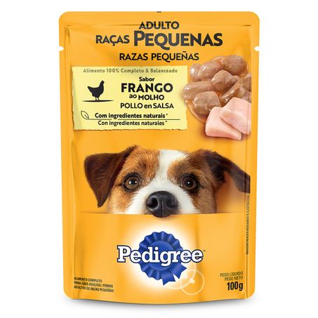 ALIMENTO PARA CÃES ADULTOS RAÇAS PEQUENAS FRANGO AO MOLHO PEDIGREE SACHÊ