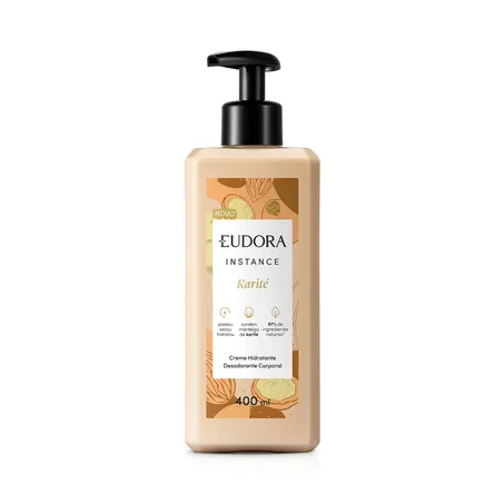 Creme Hidratante Desodorante Corporal Eudora Instance Karité Frasco 400ml