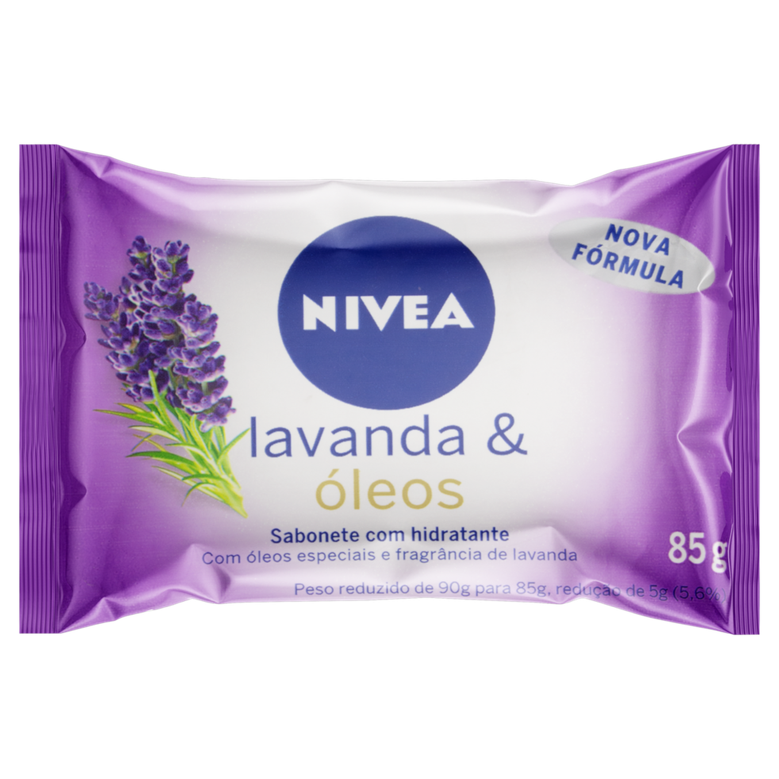 Sabonete Barra Hidratante Lavanda & Óleos Nivea Flow Pack 85g