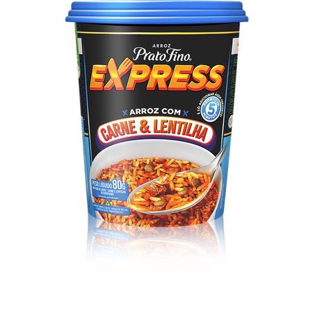 PRATO FINO EXPRESS ARROZ CARNE LENTI 80G
