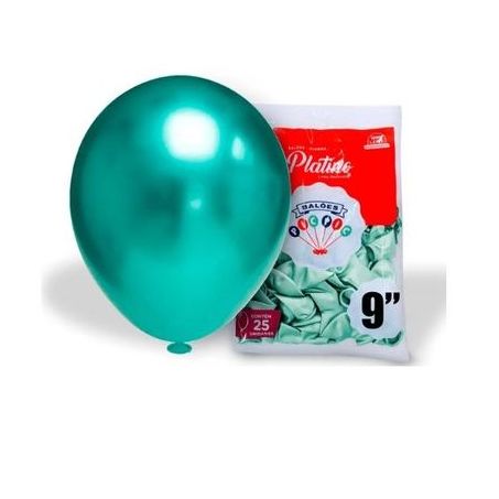 BALÃO PLATINO VERDE N9 GRANFESTA 