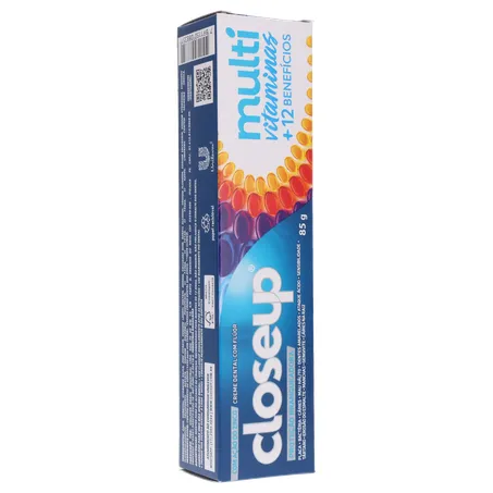 CREME DENTAL CLOSE UP MULTIVITAMINAS +12 BENEFÍCIOS PROTEÇÃO BRANQUEADORA 85G 360-15