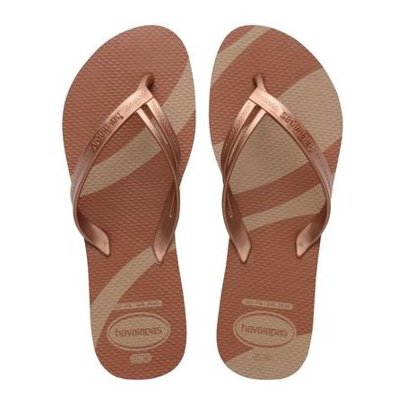 SANDALIA HAVAIANAS ELEGANCE PRINT 35/36 RSE GOLD