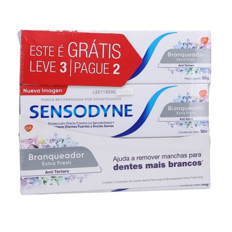 Creme Dental Sensodyne 50g Lv3 Pg2 Branqueador Extra Fresh 360-35
