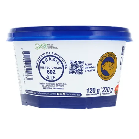 Queijo Burrata de Búfala Búfalo Dourado Pote 270gr 360-3