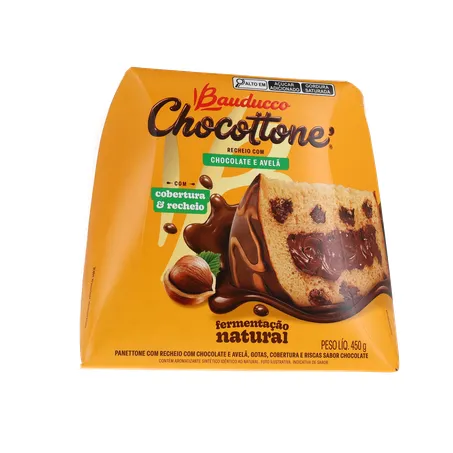 Panettone Bauducco Chocolate e Avelã Caixa 450gr 360-35