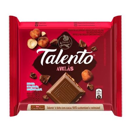 CHOC TALENTO AVELAS 85G