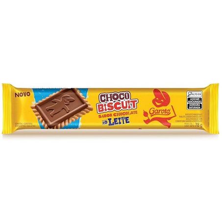 Biscoito garoto chocobiscuit ao leite 78g