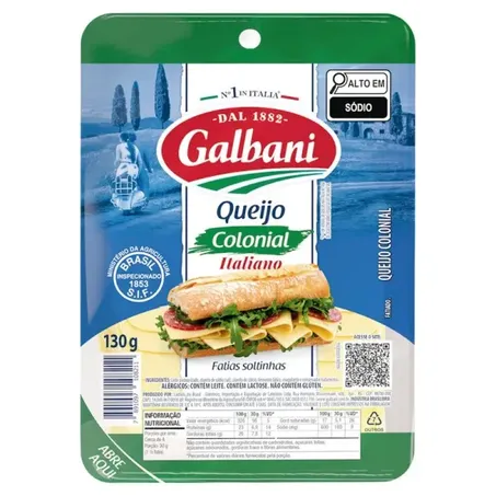 Queijo Colonial Galbani 130g Fatiado
