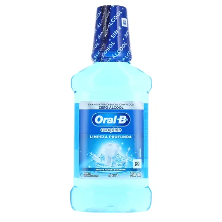 Enxaguatório Bucal Oral-b Menta Refrescante com Flúor Zero Álcool Frasco 250ml