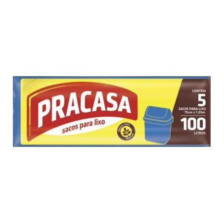 Saco Lixo Pra Casa Rolo Azul C/5 100l
