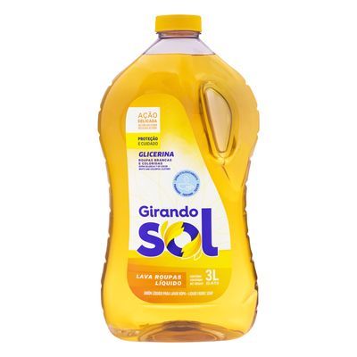 Lava roupa líquido glicerina girando sol 3l