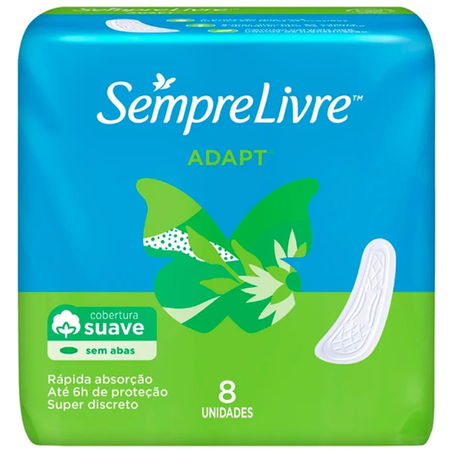 Absorvente sempre livre 8un adapt suave sem abas