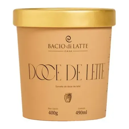 Sorvete bacio di latte gelato doce de leite 490 ml